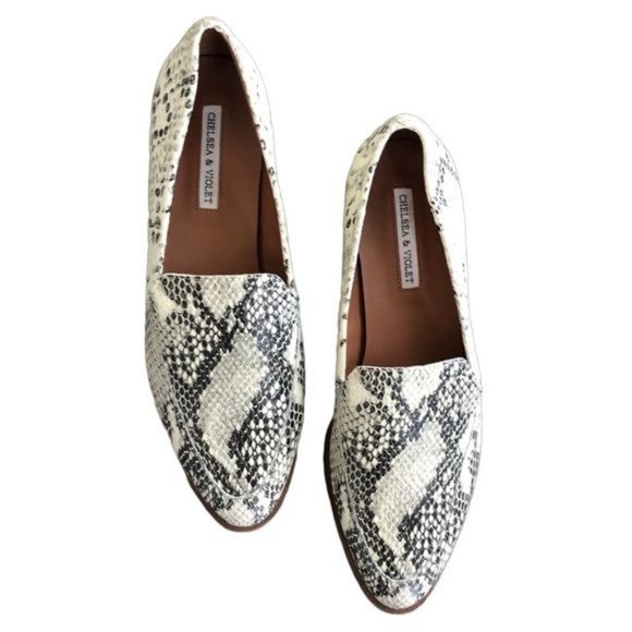 Chelsea & Violet Shoes Chelsea Violet Jenna Snake Print Leather
